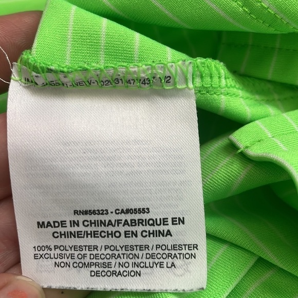 Men's Nike Golf tour performance Neon Green White Stripe Polo shirt Size L - Picture 10 of 11